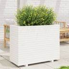 Jardinera acero blanco 32x29x75 cm