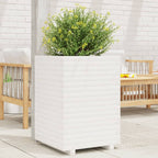 Jardinera acero blanco 32x29x75 cm