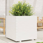 Jardinera acero blanco 32x29x75 cm