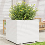 Jardinera acero blanco 32x29x75 cm