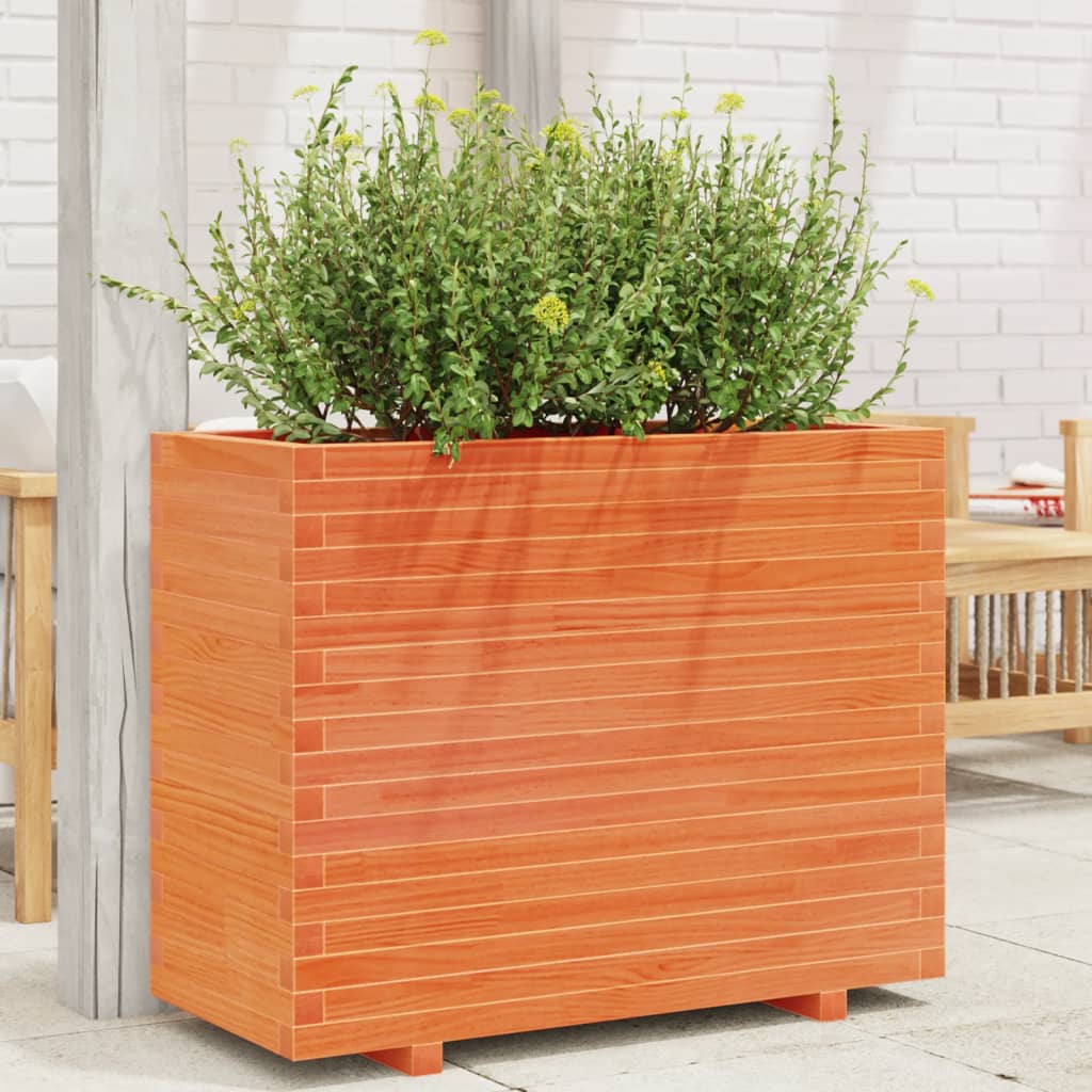 Jardinera acero blanco 32x29x75 cm