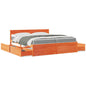 Cama con cajones y colchón madera maciza de pino 100x200 cm
