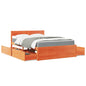 Cama con cajones y colchón madera maciza pino blanca 160x200 cm