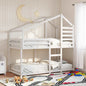 Cama con techo madera maciza de pino 80x200 cm