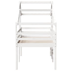 Cama alta com telhado branca madeira maciça pinho branca 90x200 cm