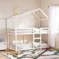 Cama con techo madera maciza de pino 80x200 cm