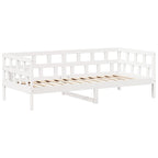 Sofá cama con techo madera maciza de pino blanco 80x200 cm