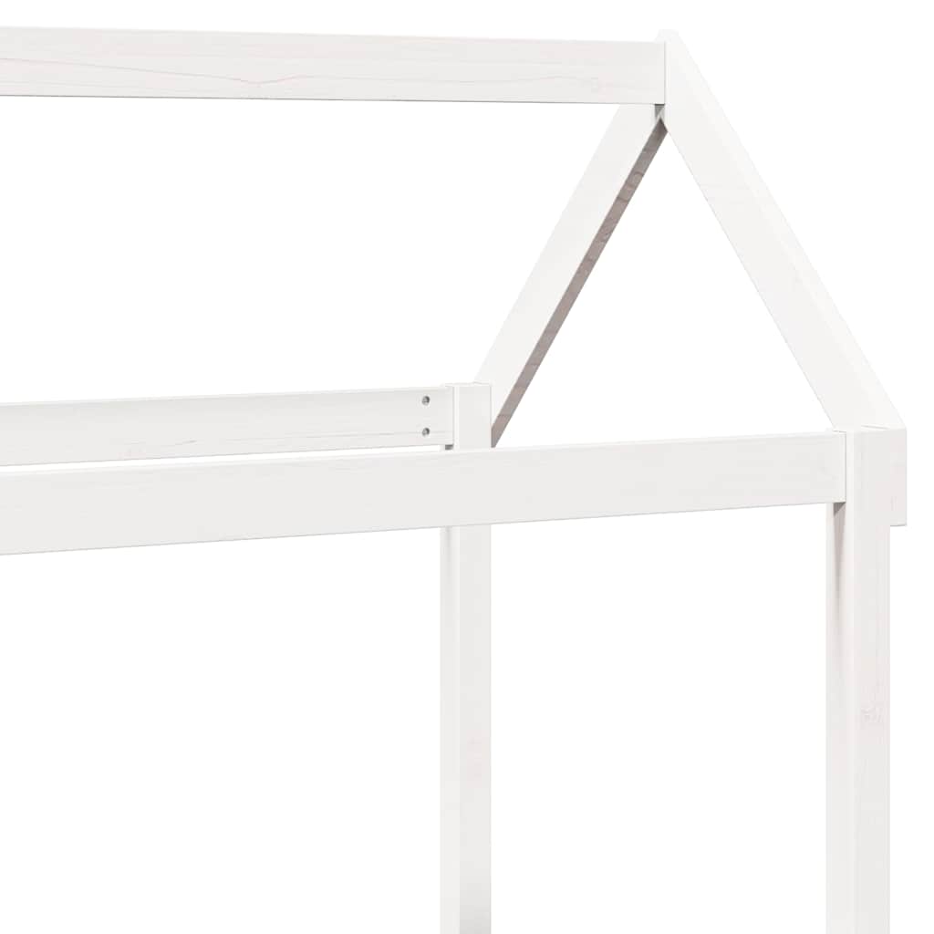 Sofá cama con techo madera maciza de pino blanco 80x200 cm