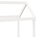 Set de sofá cama con banco y techo madera pino blanco 80x200 cm