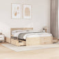 Cama sin colchón madera maciza de pino blanca 180x200 cm
