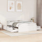 Cama sin colchón madera maciza de pino blanca 180x200 cm