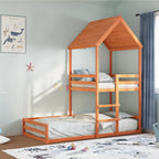 Cama con techo madera maciza de pino blanco 80x200 cm