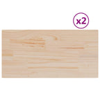 Tablero de mesa rectangular 2 uds madera de pino 60x30x1,7 cm