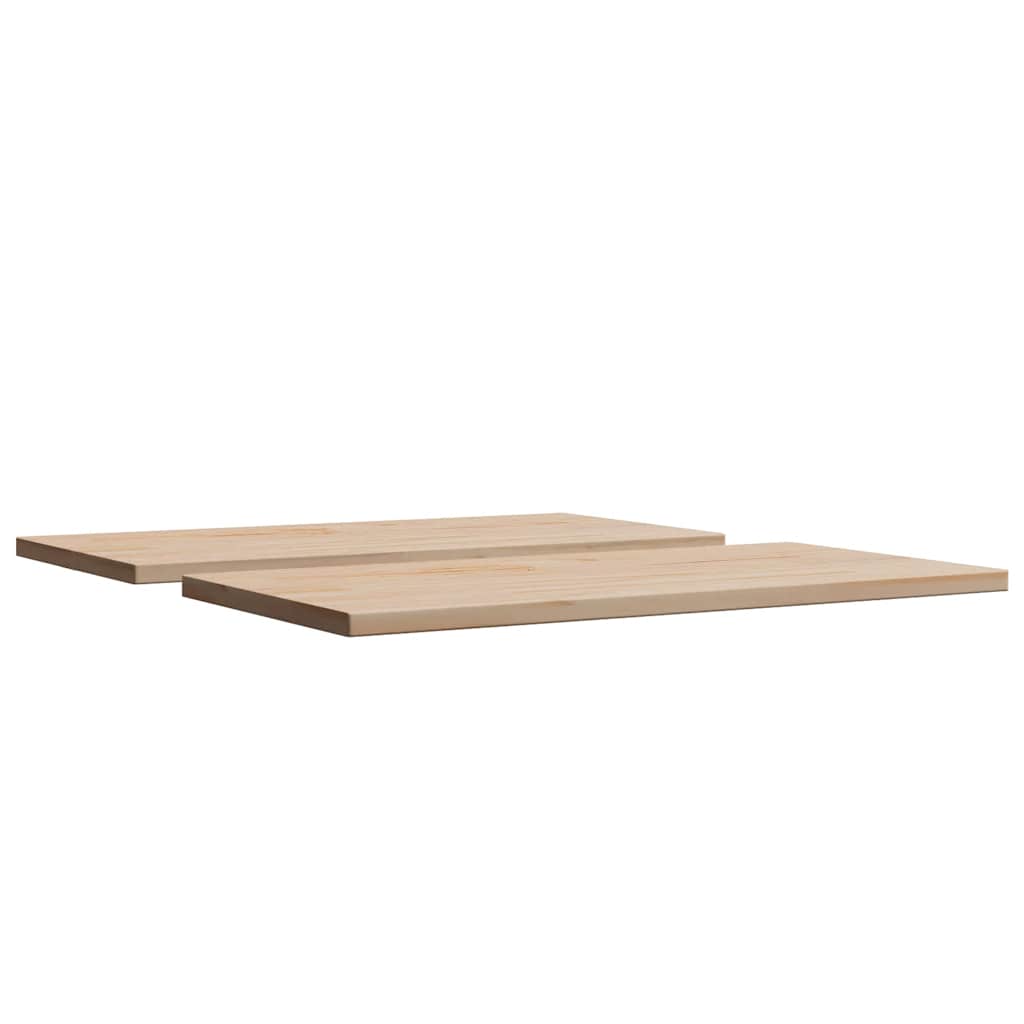 Tablero de mesa rectangular 2 uds madera de pino 60x30x1,7 cm