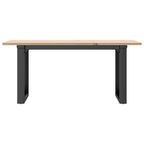 Mesa de centro marco O madera maciza pino y acero 100x50x45 cm