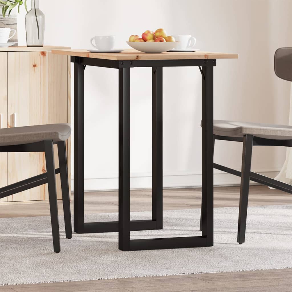 Mesa de comedor 140x70x75 cm madera maciza acacia