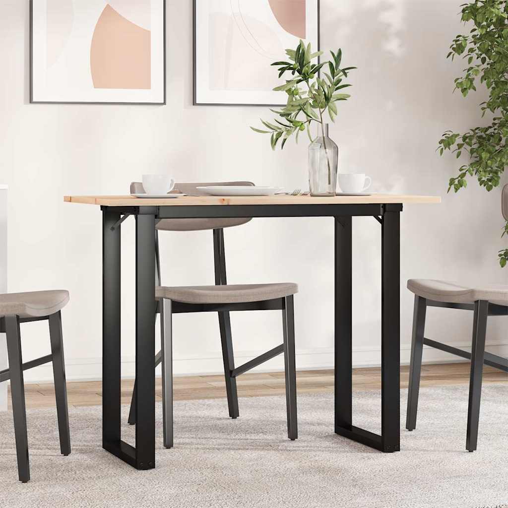 Mesa de comedor 140x70x75 cm madera maciza acacia