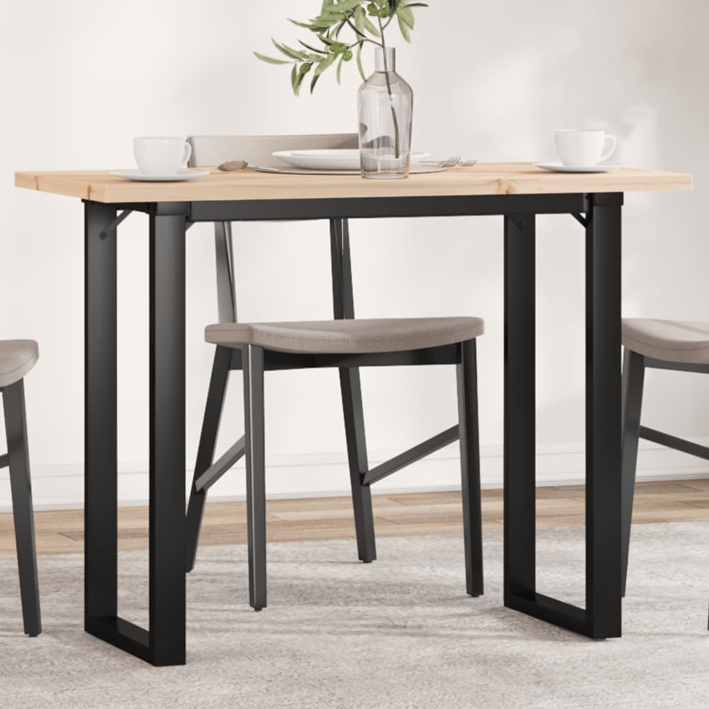 Mesa de comedor 140x70x75 cm madera maciza acacia