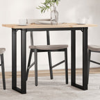Mesa de comedor 140x70x75 cm madera maciza acacia