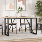 Mesa de comedor 140x70x75 cm madera maciza acacia