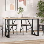 Mesa de comedor 140x70x75 cm madera maciza acacia