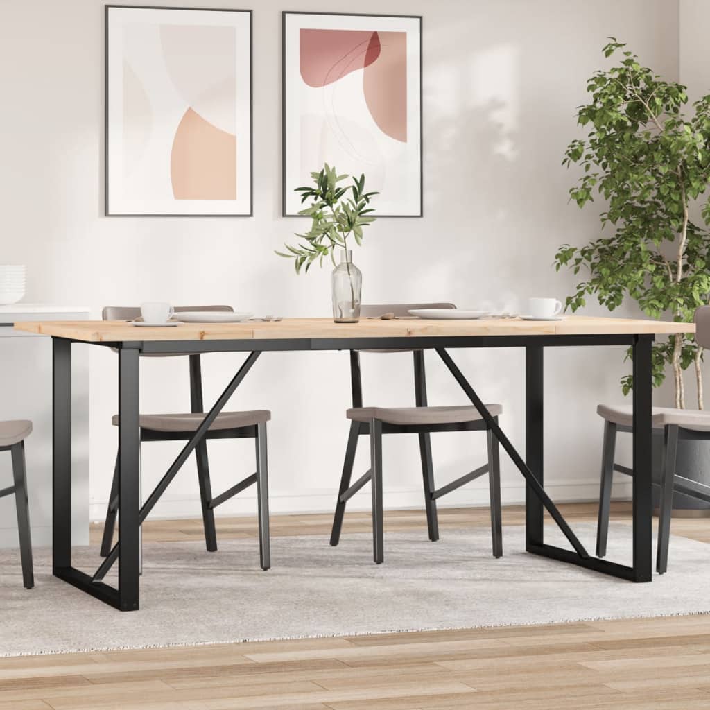 Mesa de comedor 140x70x75 cm madera maciza acacia