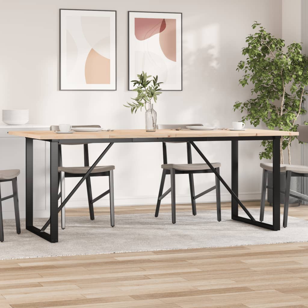 Mesa de comedor 140x70x75 cm madera maciza acacia