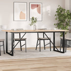 Mesa de comedor 140x70x75 cm madera maciza acacia