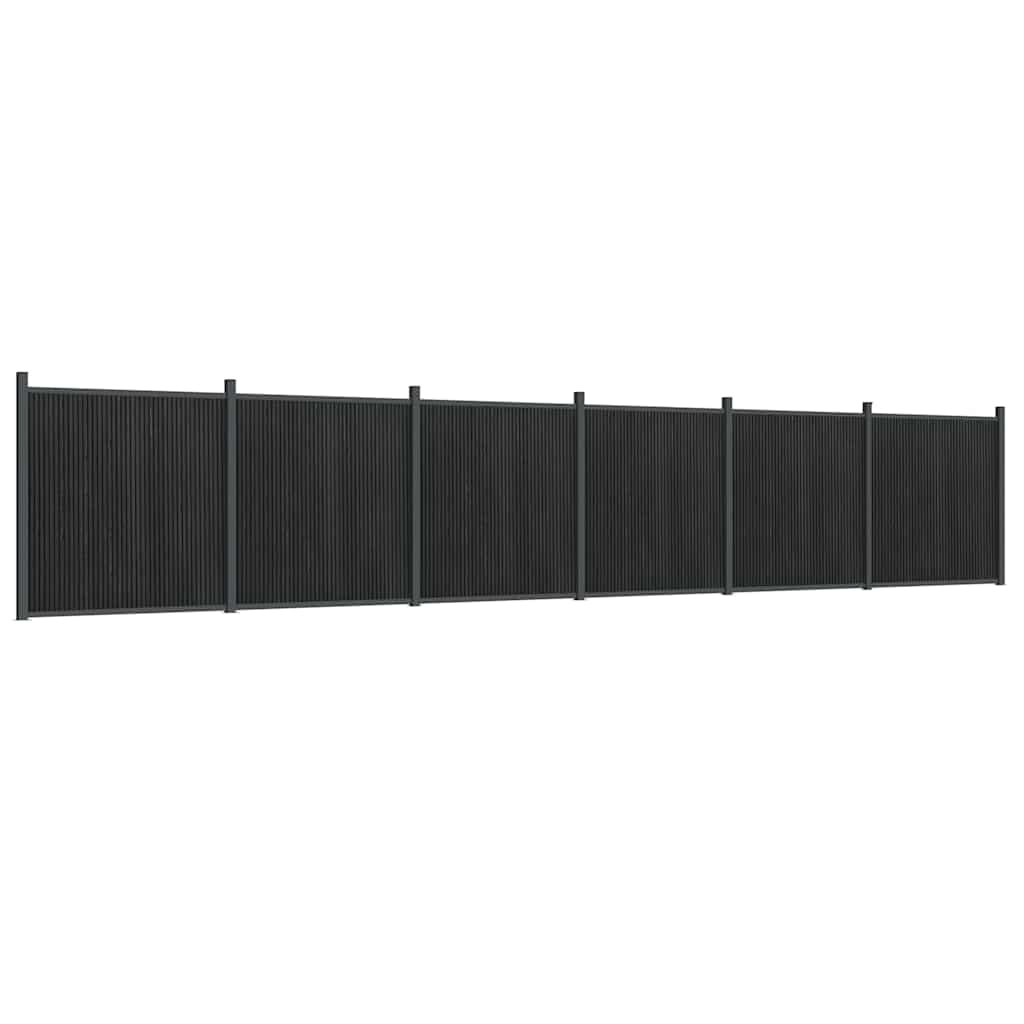 Panel de valla WPC gris 1045x186 cm