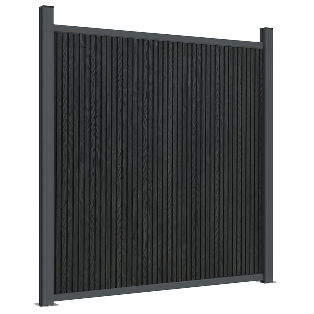 Panel de valla WPC gris 1045x186 cm
