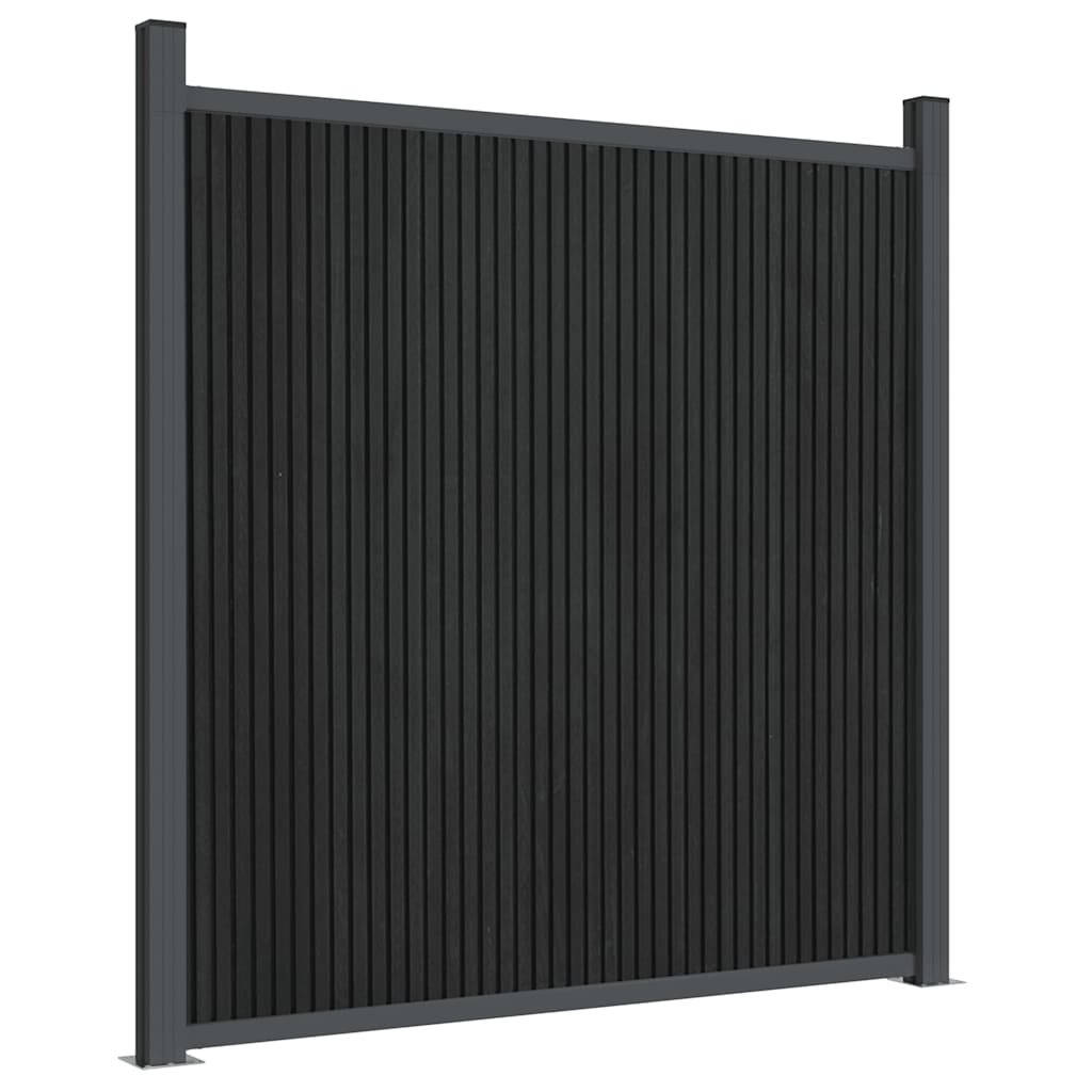 Panel de valla WPC gris 1045x186 cm