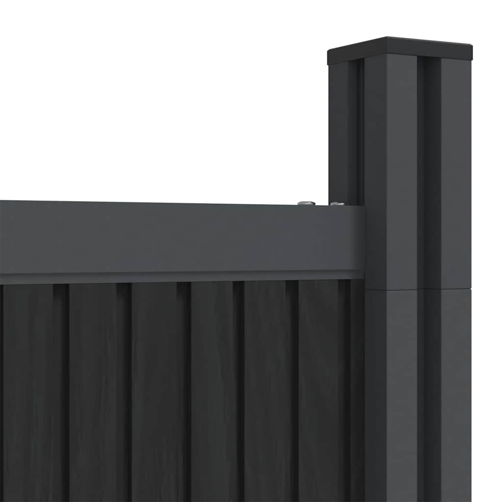 Panel de valla WPC gris 1045x186 cm