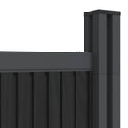Panel de valla WPC gris 1045x186 cm