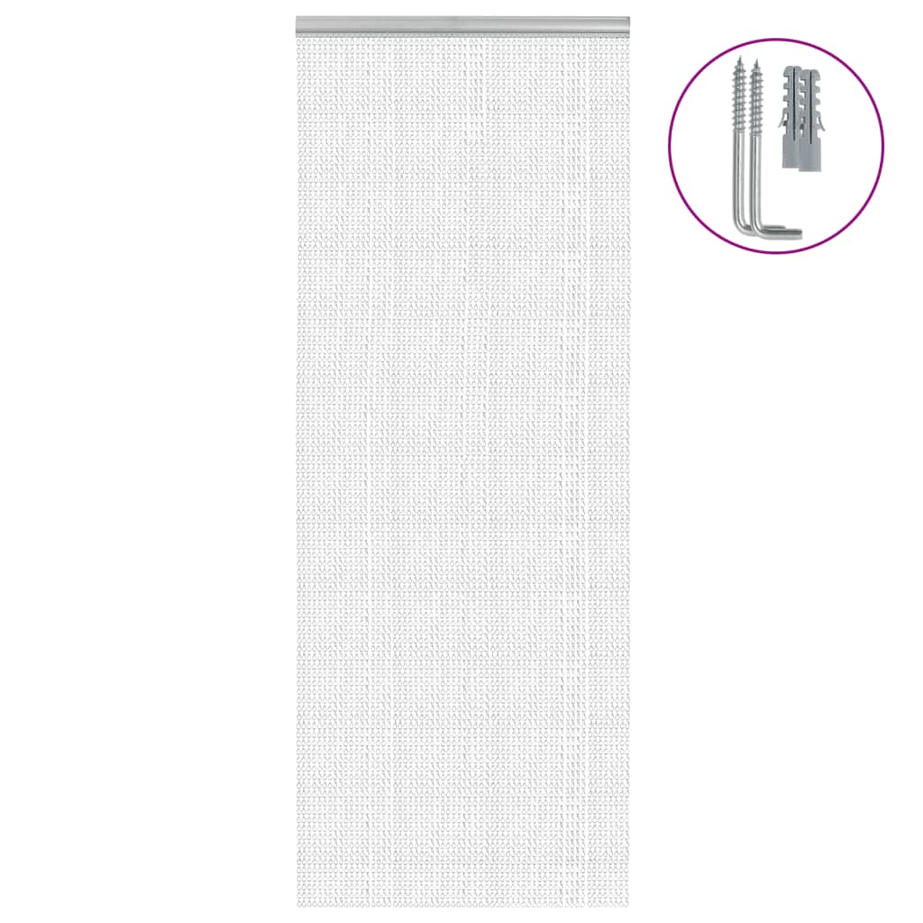 Mosquitera de cadena para puerta aluminio 100x200 cm