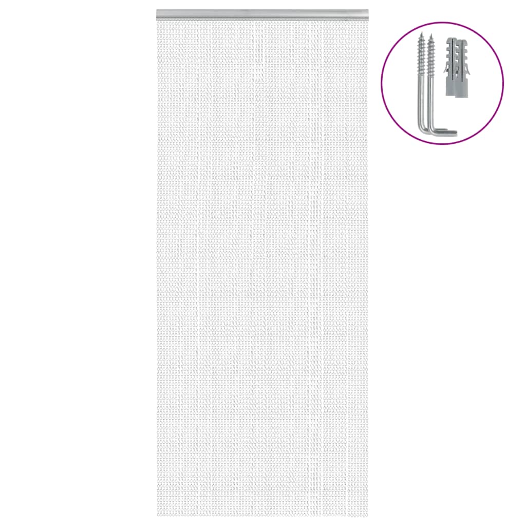 Mosquitera de cadena para puerta aluminio 100x200 cm