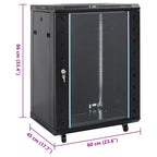 Armario de red 15U con patas giratorias, 19", IP20, 60 x 45 x 86 cm