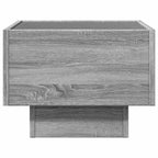 Mesa auxiliar con LED madera ingeniería gris Sonoma 40x40x30cm