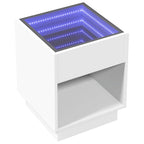 Mesa de centro con Infinity LED blanco 40x40x50 cm
