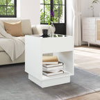 Mesa de centro con Infinity LED blanco 40x40x50 cm