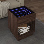Mesa de centro con Infinity LED blanco 40x40x50 cm