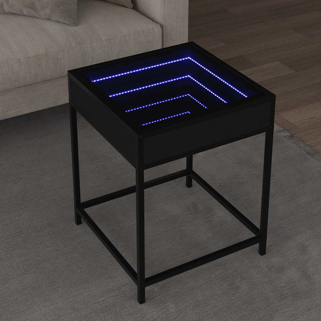 Mesa de centro con Infinity LED blanco 40x40x50 cm