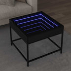 Mesa de centro con Infinity LED blanco 40x40x50 cm