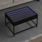 Mesa de centro con Infinity LED blanco 40x40x50 cm
