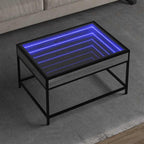 Mesa de centro con Infinity LED blanco 40x40x50 cm