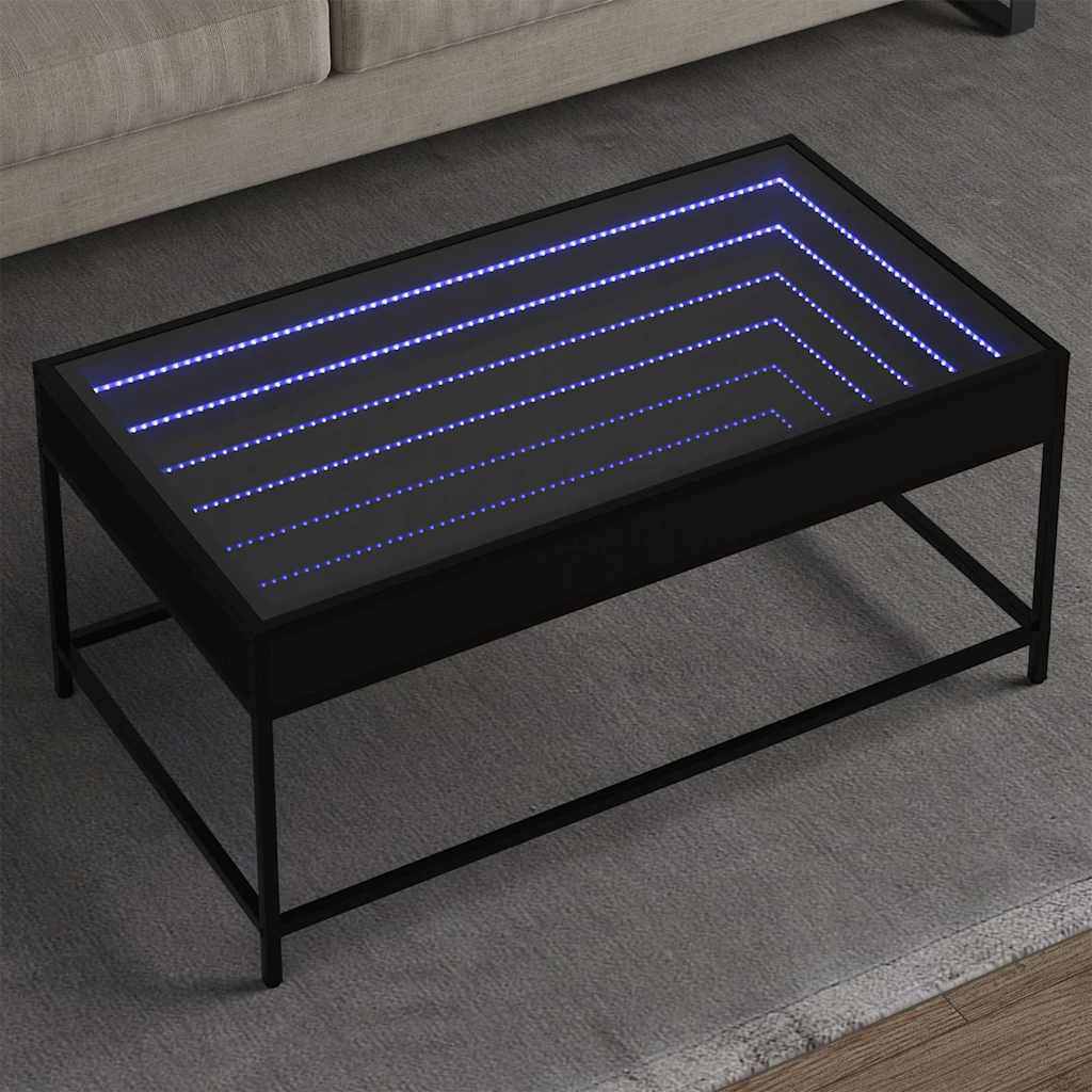 Mesa de centro con Infinity LED blanco 40x40x50 cm