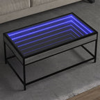 Mesa de centro con Infinity LED blanco 40x40x50 cm