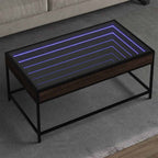 Mesa de centro con Infinity LED blanco 40x40x50 cm