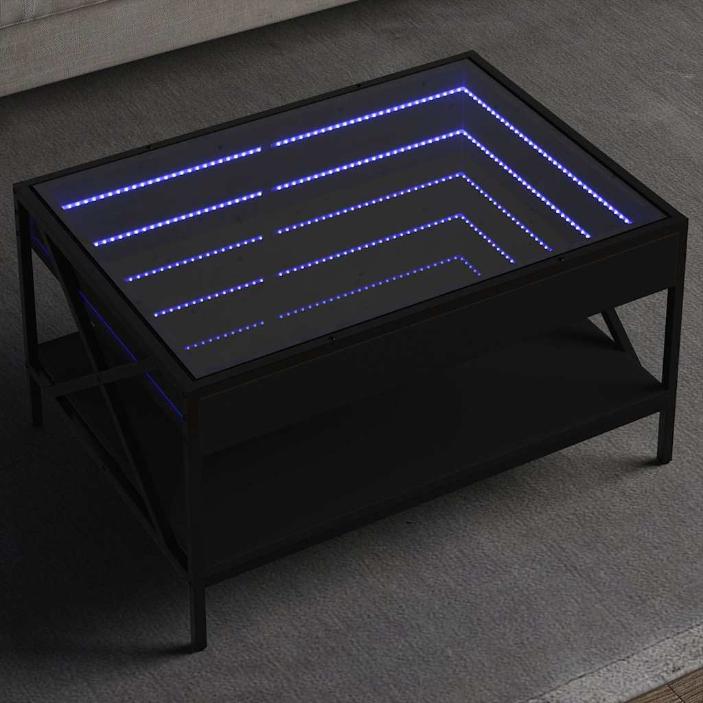 Mesa de centro con Infinity LED blanco 40x40x50 cm