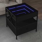 Mesa de centro con Infinity LED blanco 40x40x50 cm