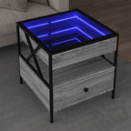 Mesa de centro con Infinity LED blanco 40x40x50 cm